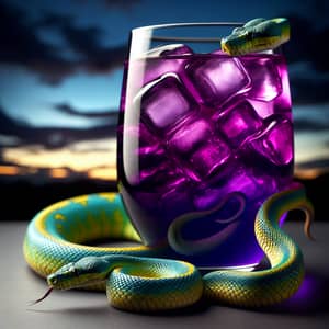 Tranquil Purple Drink & Serpentine Snake | Relaxation Theme