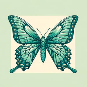 Unique Mint Green Butterfly M Design