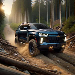 Dark Blue Chevrolet Blazer Samba Off-Roading | Remote Woodland Scene