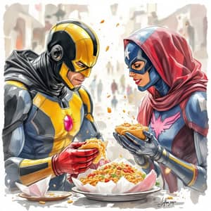 Marvel Superheroes Sampling Jaipur Street Food