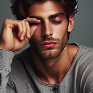 Handsome Man Folding His Eyelid - Unique Eye Movement