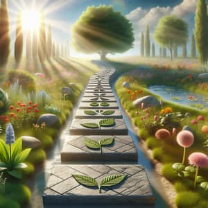 Pathways of Personal Growth | Serene Garden Imagery