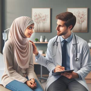 Professional Care and Empathy in a Comforting Medical Office