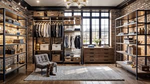 Industrial Walk-In Closet Design Ideas