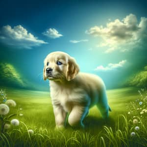 Golden Retriever Puppy Wallpaper - Serene HD Background