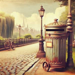 Vintage Trash Bin: Nostalgic Reminiscence of Bygone Era