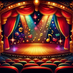 Vibrant Disney Musical Theater Background Image