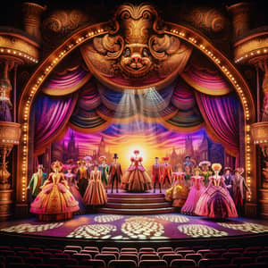 Vibrant Disney-Style Theatrical Scene Photography