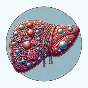 Detailed Hepatocyte Illustration: Liver Cell Anatomy