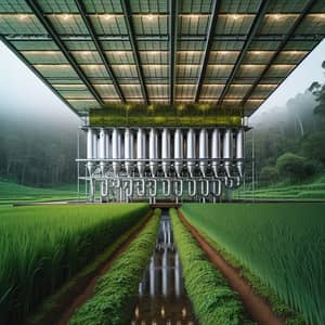 Industrial-Style Atmospheric Water Collectors Installation in Green Field