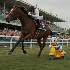 Horse Racing with Donald Duck - A Fun Showdown