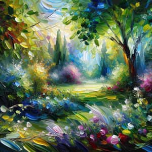 Vivid Nature Scene in Impressionistic Style