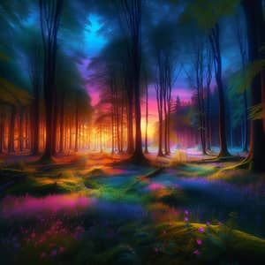 Enchanting Twilight Forest: A Nature's Serenity