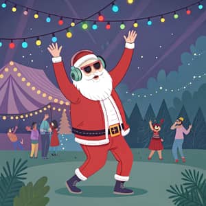 Santa Claus Raving at the Conscious Festival