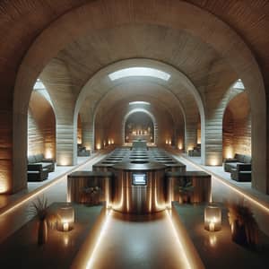 Modern Cremation Chamber in Stone-Walled Sanctuary