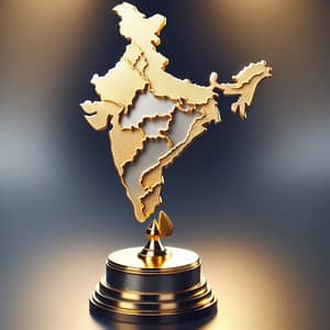 India Map Trophy - Unique Design & Elegance