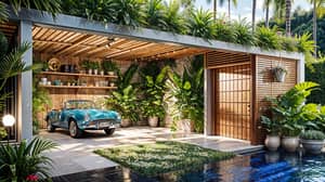 Tropical Garage Interior Design Ideas