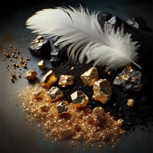 Luxurious Texture & Color Scheme: Gold, Black, White