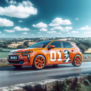 Vibrant Orange Citroen C4 Car | General Lee Tribute