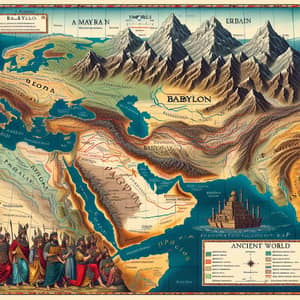 Ancient World Map: Babylon's Strategic Location and Neighboring Empires