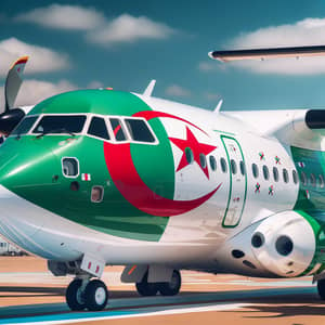 Freshly Painted Airbus C295W Aircraft with Prominent Algerian Flag