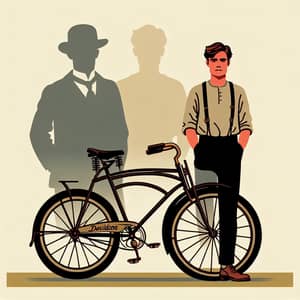 Charming Davidson Bicycle Illustration