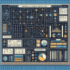 Detailed Classroom Chart with Math Equations and Historical Timelines