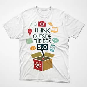 Think Outside the Box 5.0 Multimedia T-Shirt Design