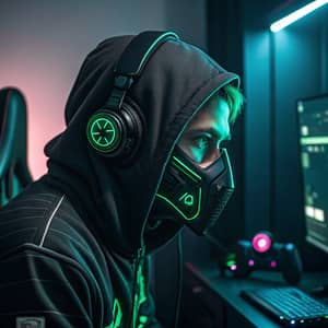 Gamer with Omni Mask - Unleash Your Gaming Style