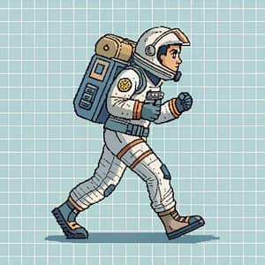 Pixel Art Space Man Sprite Creation