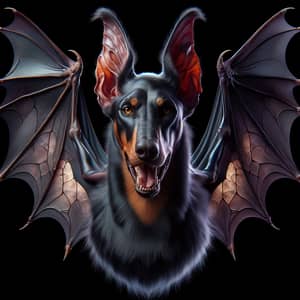 Doberman Bat Hybrid: Dark Fantasy Art