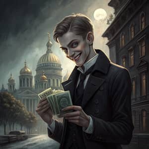 Aristocrat with Money and a Sinister Smile