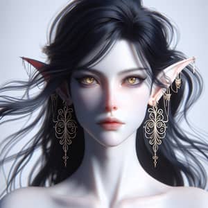 Captivating Ethereal Androgynous Elf Portrait