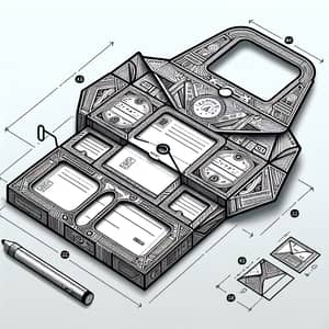 Intricate A3 to A4 Package Design with Four Windows | Practical Hanger