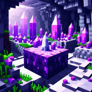 Explore the Amethyst Biome in Minecraft Style