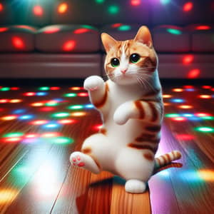 Cat Dancing on Dance Floor: A Whimsical Sight