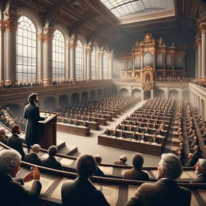 18th Century Prussian Monarch Speaks in Modern Bundestag Setting