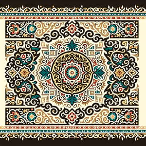 Intricate Kazakh Patterns for Catalog: Border Designs