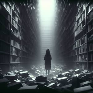 Trapped in Shadows: A Library's Dark Embrace