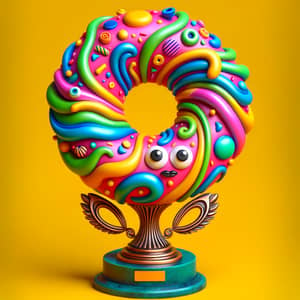 Whimsical Donut Trophy Inspired by Pop Art | Clay & Acrylics