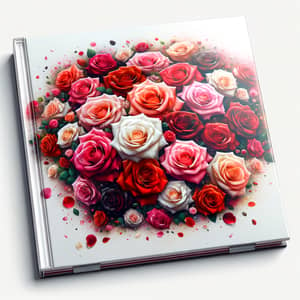 Stunning Cover Album with Vibrant Roses Design