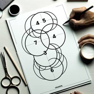 Vertical List of Connected Circles for Number Display