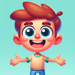 Cartoon Human with Exaggerated Features | Joyful Character Design