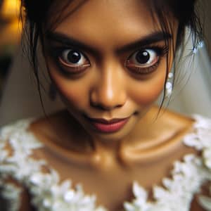 Filipina Bride in a White Wedding Dress | Intense & Wild Eyes