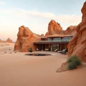 Elegant Villa Amidst Desert Sands