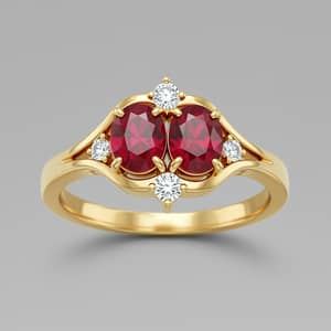 Custom Ruby Ring Design for Parents and Children