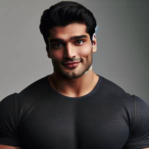 Strong South Asian Man in Casual Attire | Bold and Confident Look