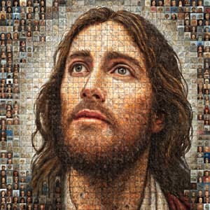 Diverse Faces in Christ's Photo Mosaic