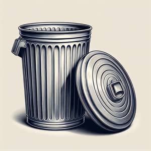 Properly Closed vs Open Trash Cans: Detailed Illustration