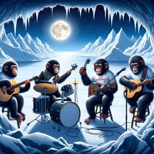 Musical Monkeys of the Arctic: Concert Under Moonlit Sky